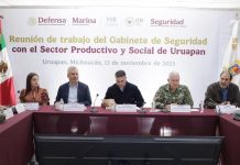 Gabinete de Seguridad refuerza estrategia en Michoacán y se reúne con alcaldesa de Uruapan tras amenazas