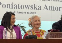 “Faltó oír a mujeres y jóvenes”: Elena Poniatowska lanza crítica a López Obrador en develación de su sala en el Senado