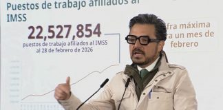 Empleo formal alcanza máximo histórico en febrero con más de 22.5 millones de puestos