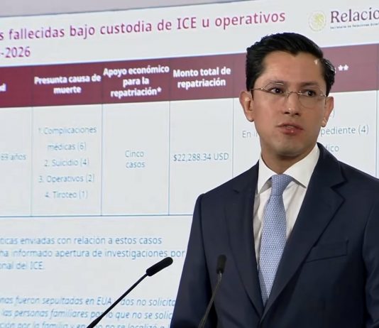 Reporta SRE 13 muertes de mexicanos en operativos y centros de ICE en EEUU