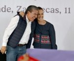 Sheinbaum cierra filas con David Monreal en Zacatecas y reivindica los programas sociales como derechos constitucionales