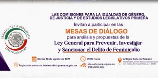 Senado abre micrositio para enriquecer la nueva Ley General contra el Feminicidio; recibirá propuestas hasta el 11 de agosto