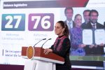 Sheinbaum niega ruptura con AMLO y acusa a adversarios de querer dividir a Morena