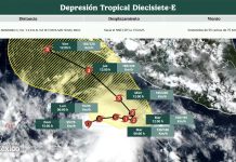 Depresión Tropical 17-E apunta a huracán categoría 3 frente a Guerrero; autoridades refuerzan vigilancia