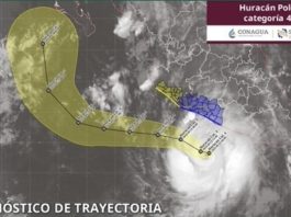 “Polo” se degrada a categoría 4, pero mantiene vientos de hasta 295 km/h frente al Pacífico mexicano