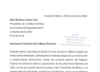 “Me retiro con serenidad y la satisfacción del deber cumplido”: Guadalupe Taddei oficializa su renuncia al INE
