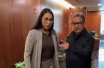 Higinio Martínez recibe en el Senado a Nancy Nápoles, alcaldesa vinculada a proceso por secuestro simulado