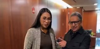 Higinio Martínez recibe en el Senado a Nancy Nápoles, alcaldesa vinculada a proceso por secuestro simulado